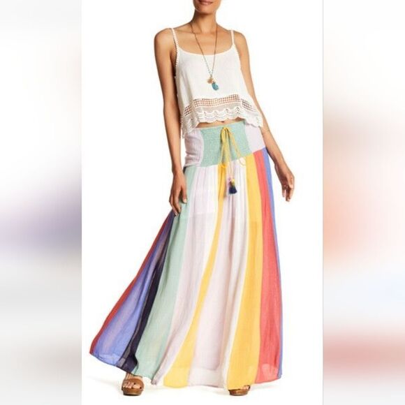 NWT Banjara Put On A Show Striped Midi Maxi Skirt Small - Picture 6 of 8